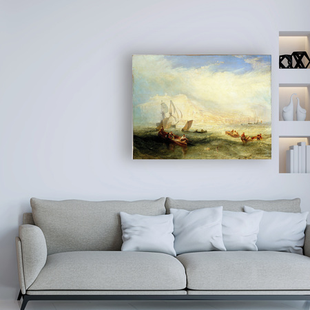 Trademark Fine Art Turner 'Line Fishing, Off Hastings' Canvas Art, 35x47 AA01621-C3547GG